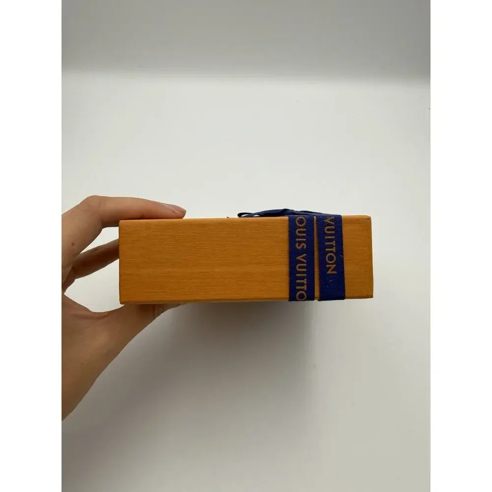 Authentic Louis Vuitton Small Orange Slide Box Ribbon Envelope 5” x 5.75”